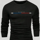 Camiseta Masculina Manga Longa Paris Stripe