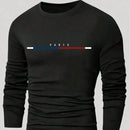 Camiseta Masculina Manga Longa Paris Stripe