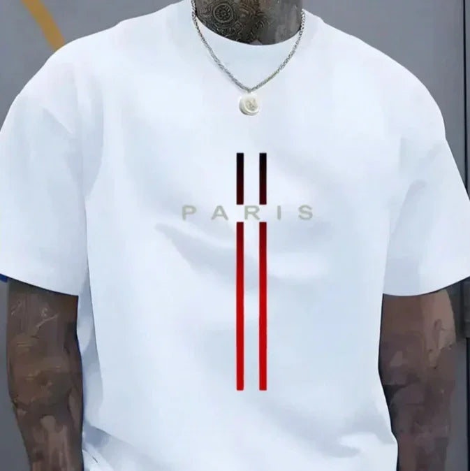 Camiseta Masculina Paris Stripe