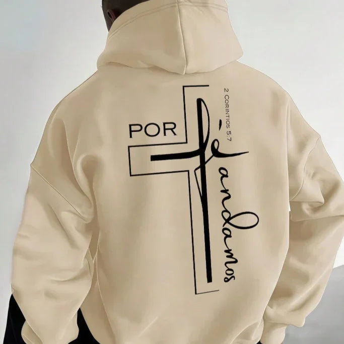 Moletom Masculino Essential com Capuz e Estampa Minimalista