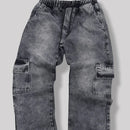 Calça Cargo Denim Oversized Unissex