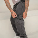 Calça Cargo Denim Oversized Unissex