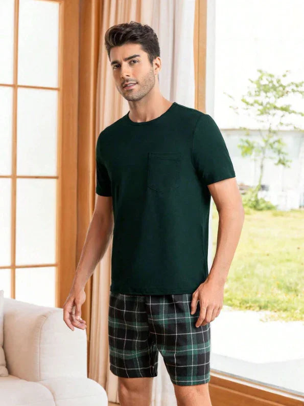 Pijama Curto Bermuda Xadrez - Ninbus