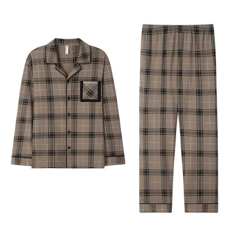 Pijama Masculino Bege de Algodão - Ninbus