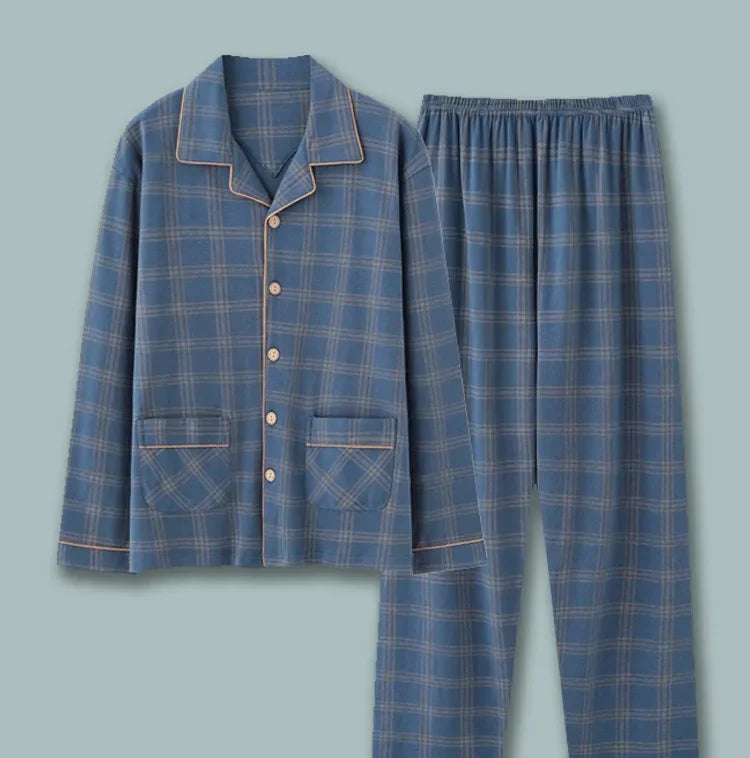 Pijama Xadrez Masculino Azul Naval - Ninbus