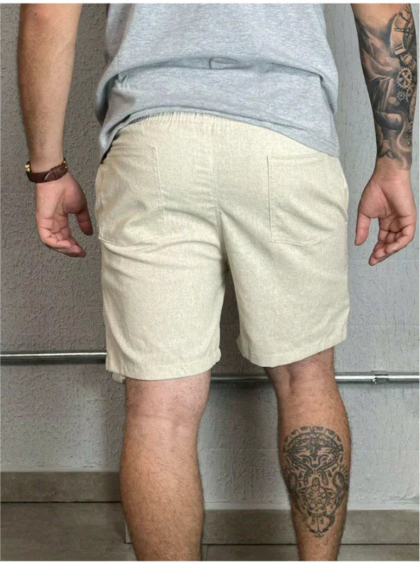 Bermuda Masculina de Linho com Cordão - Ninbus
