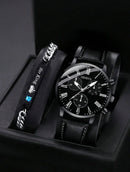 Conjunto Relógio Preto e Pulseira - Ninbus