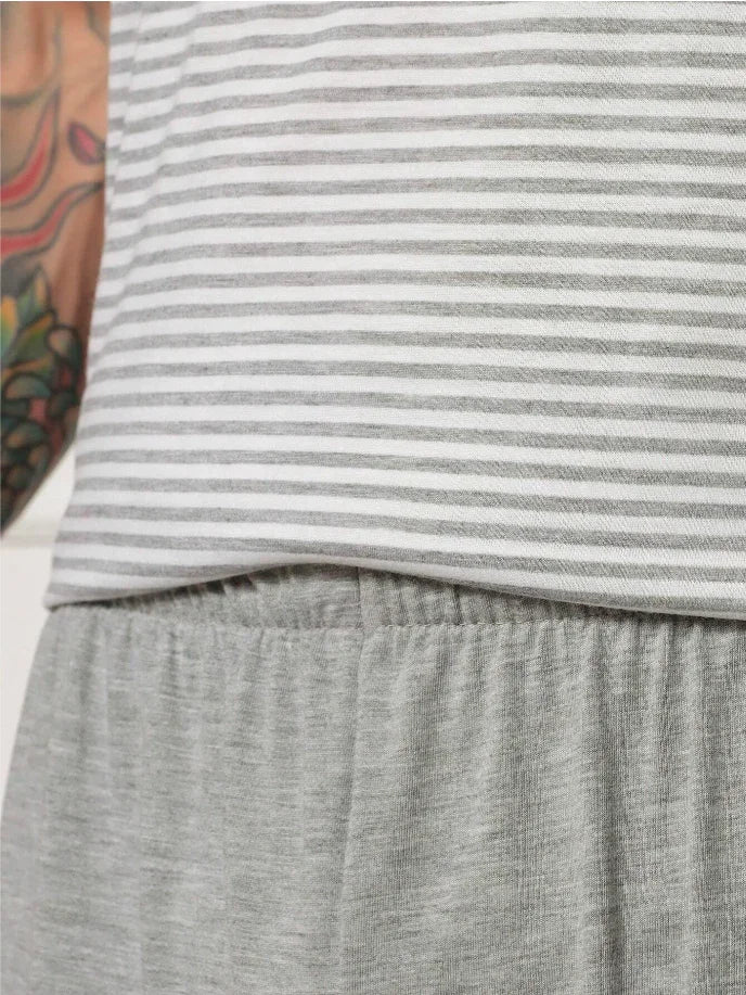 Pijama Masculino Manga Curta Listrado