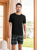 Pijama Curto Bermuda Xadrez - Ninbus