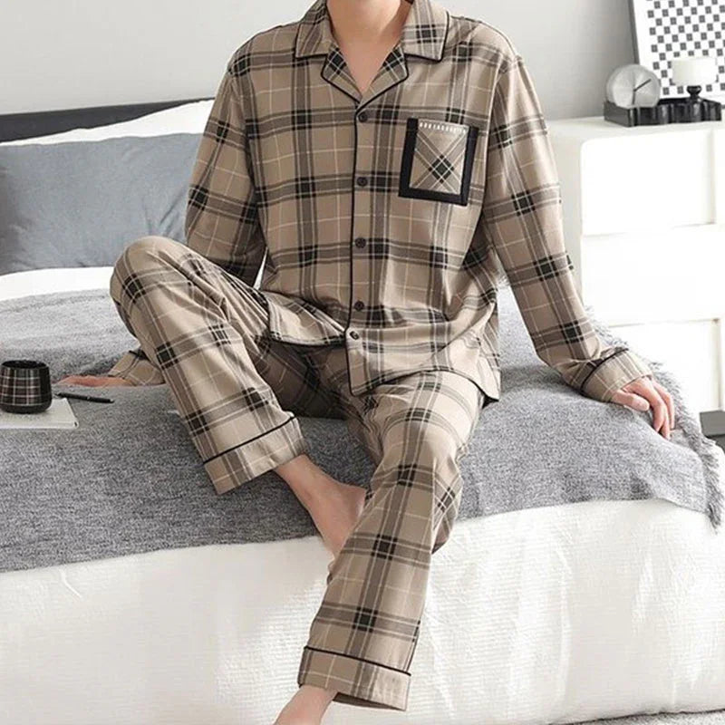 Pijama Masculino Bege de Algodão - Ninbus