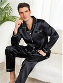 Pijama Preto feito de Cetim de Seda - Ninbus